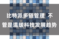 比特派多链管理  不管是温暖科技发展趋势